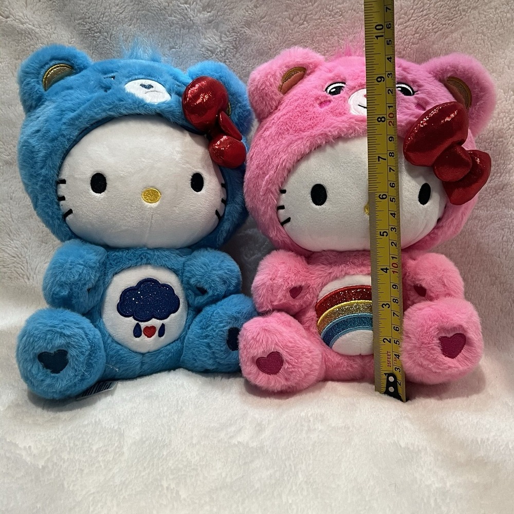 Hello Kitty x Care Bears Grumpy And Cheer Plush 10" 2024 Sanrio‎ Collab EC - Picture 7 of 7